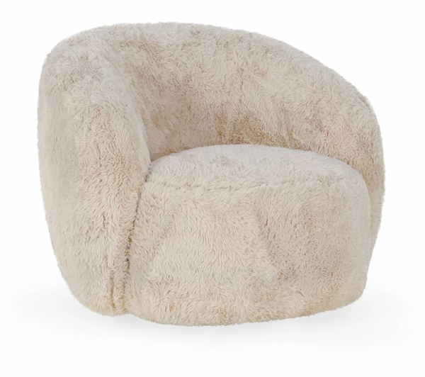 Adley Plush Swivel Accent Chair-Sand