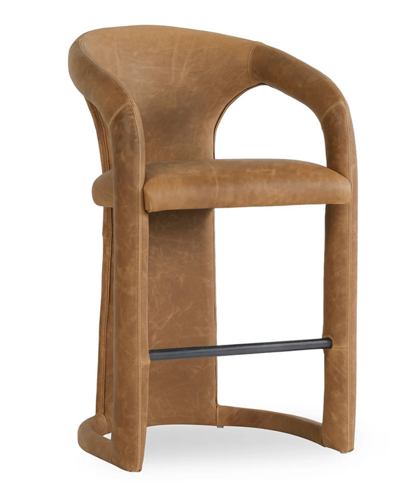 Archie Leather Counter Stool